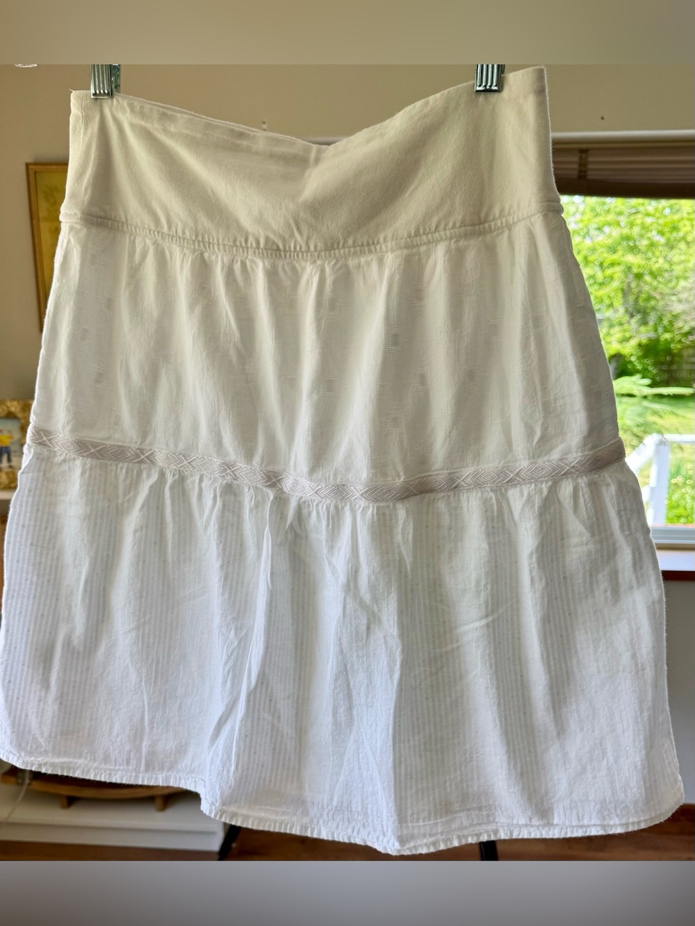 Prana Taja Organic Cotton A-Line Midi Skirt, Size XS, White Color, Beach ready! - Picture 16 of 16